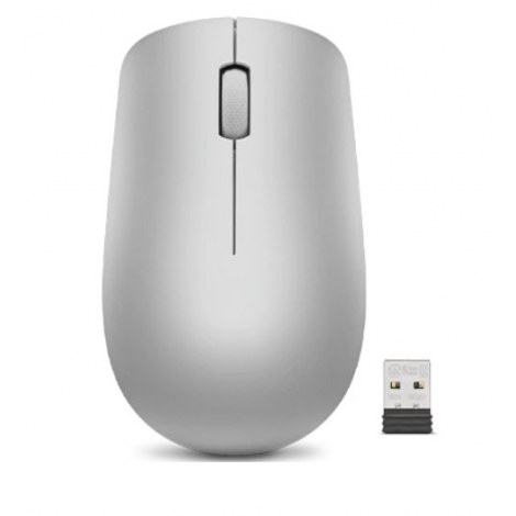Lenovo | Wireless Mouse | 530 | Optical Mouse | 2.4 GHz Wireless via Nano USB | Platinum Grey | 1 year(s) - 5